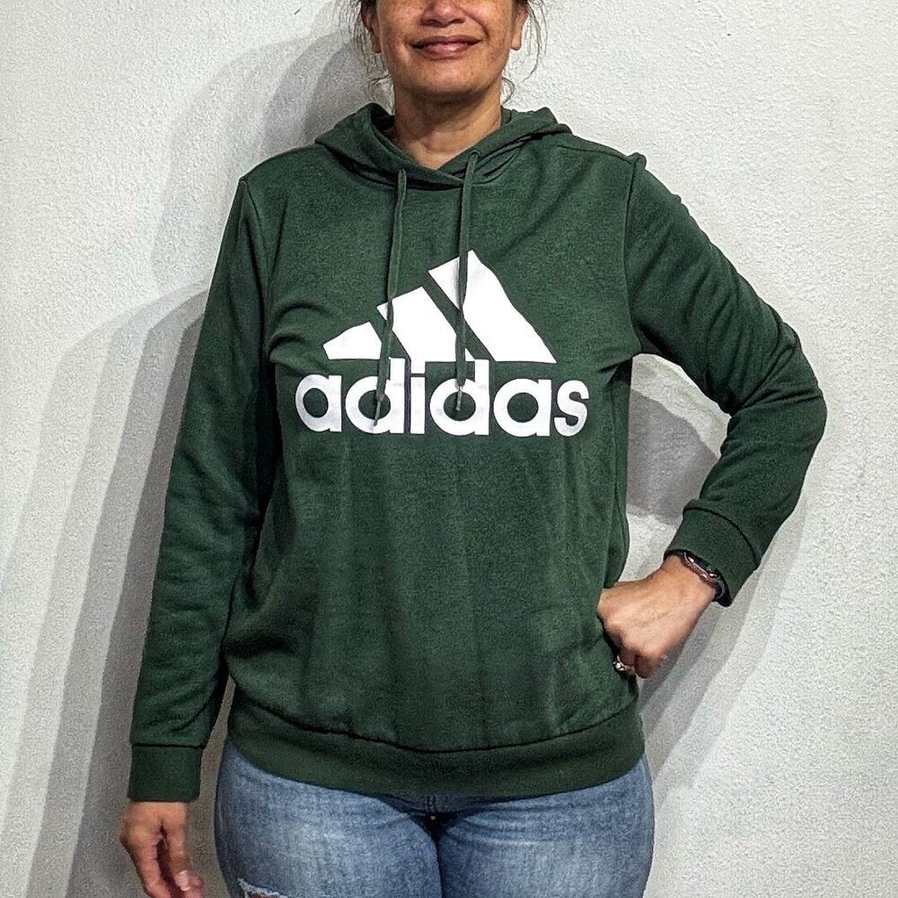 Adidas Green Hooded Sweater Sz L